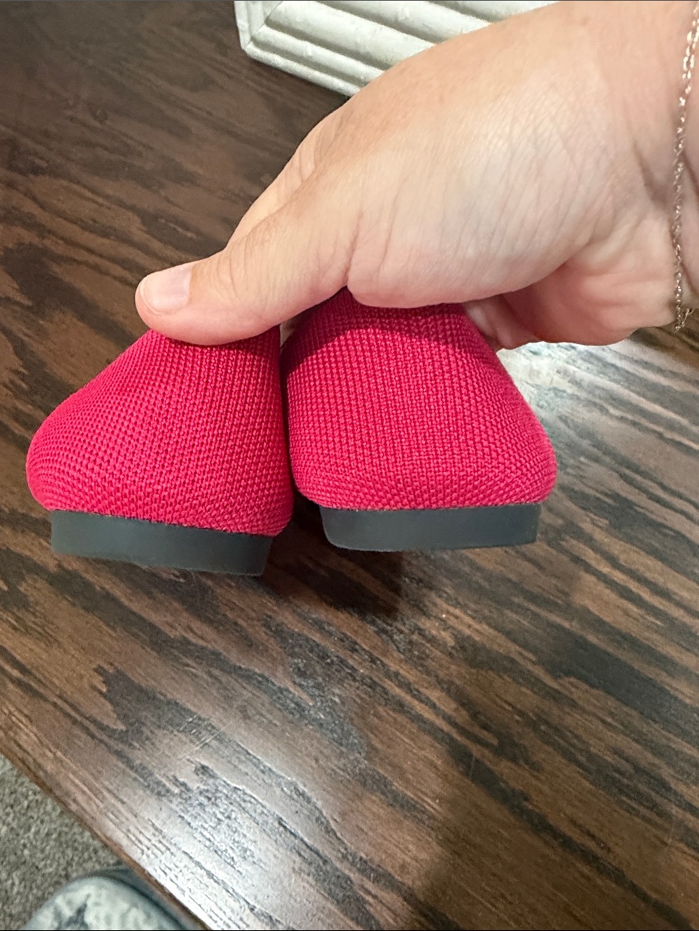 Rothy's Pointed Knit Flats in Hot Pink - Picture 4 of 6